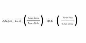 flesch-kincaid okunabilirlik testleri okuma kolaylığı formülü